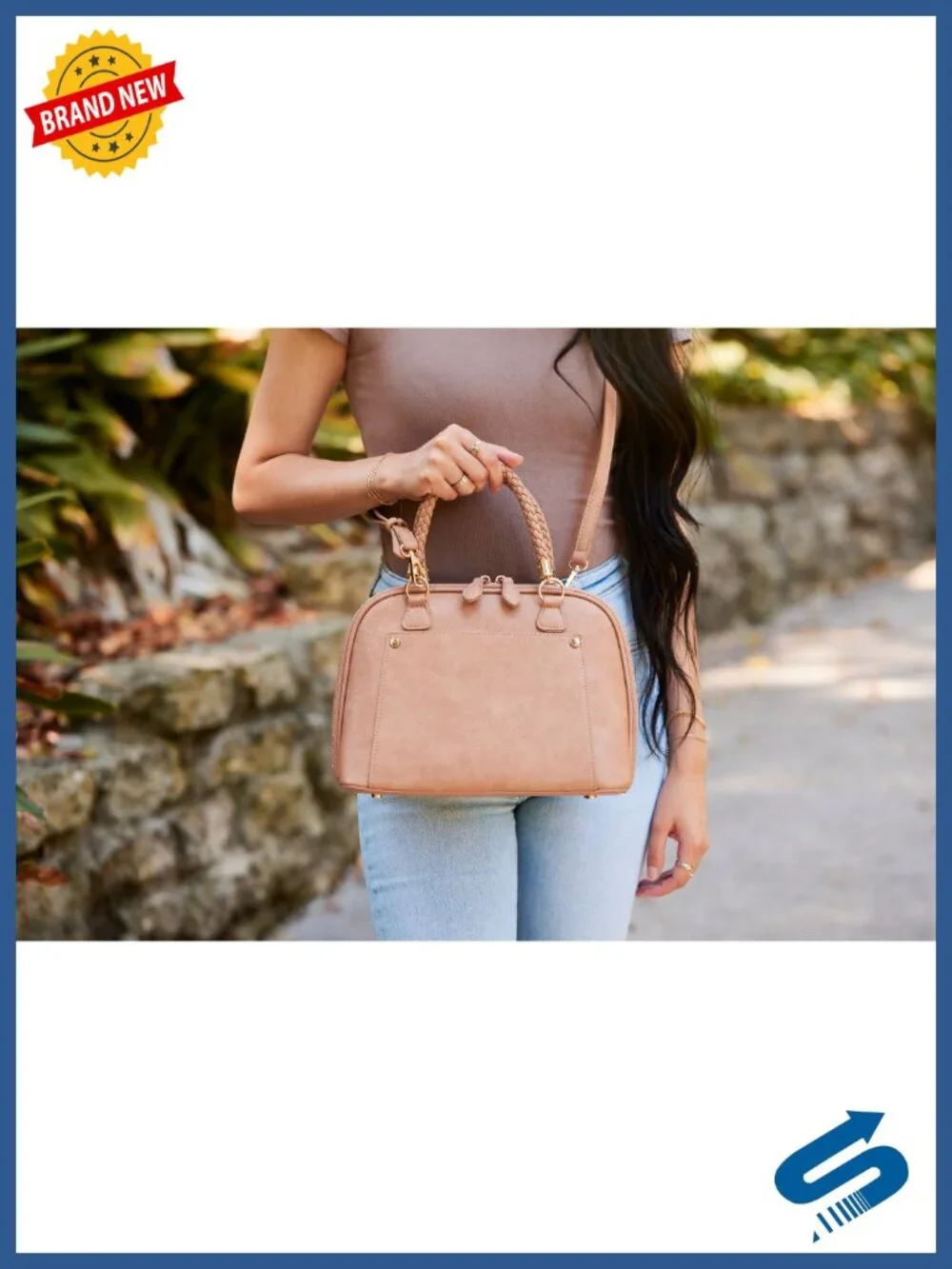 Styled Satchel Handbag for Women Vegan Leather Crossbody Purse
